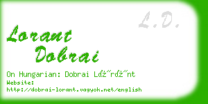 lorant dobrai business card